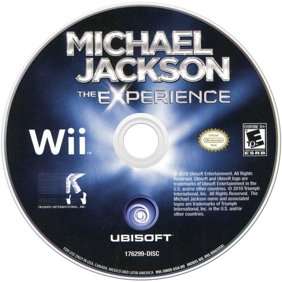 Michael Jackson: The Experience disc art for Nintendo Wii (Wii) video game