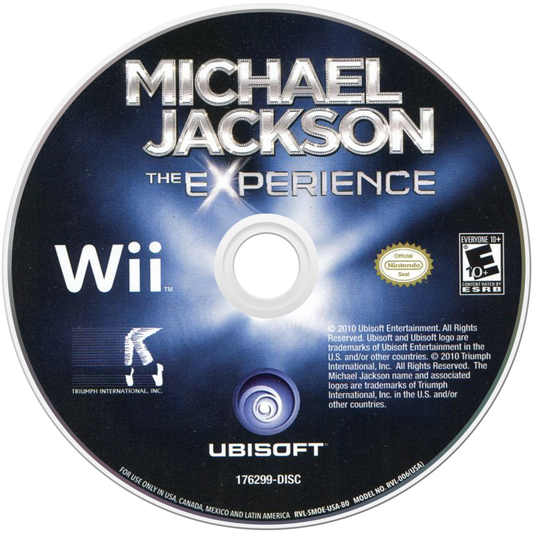 Michael Jackson: The Experience disc art for Nintendo Wii (Wii) video game