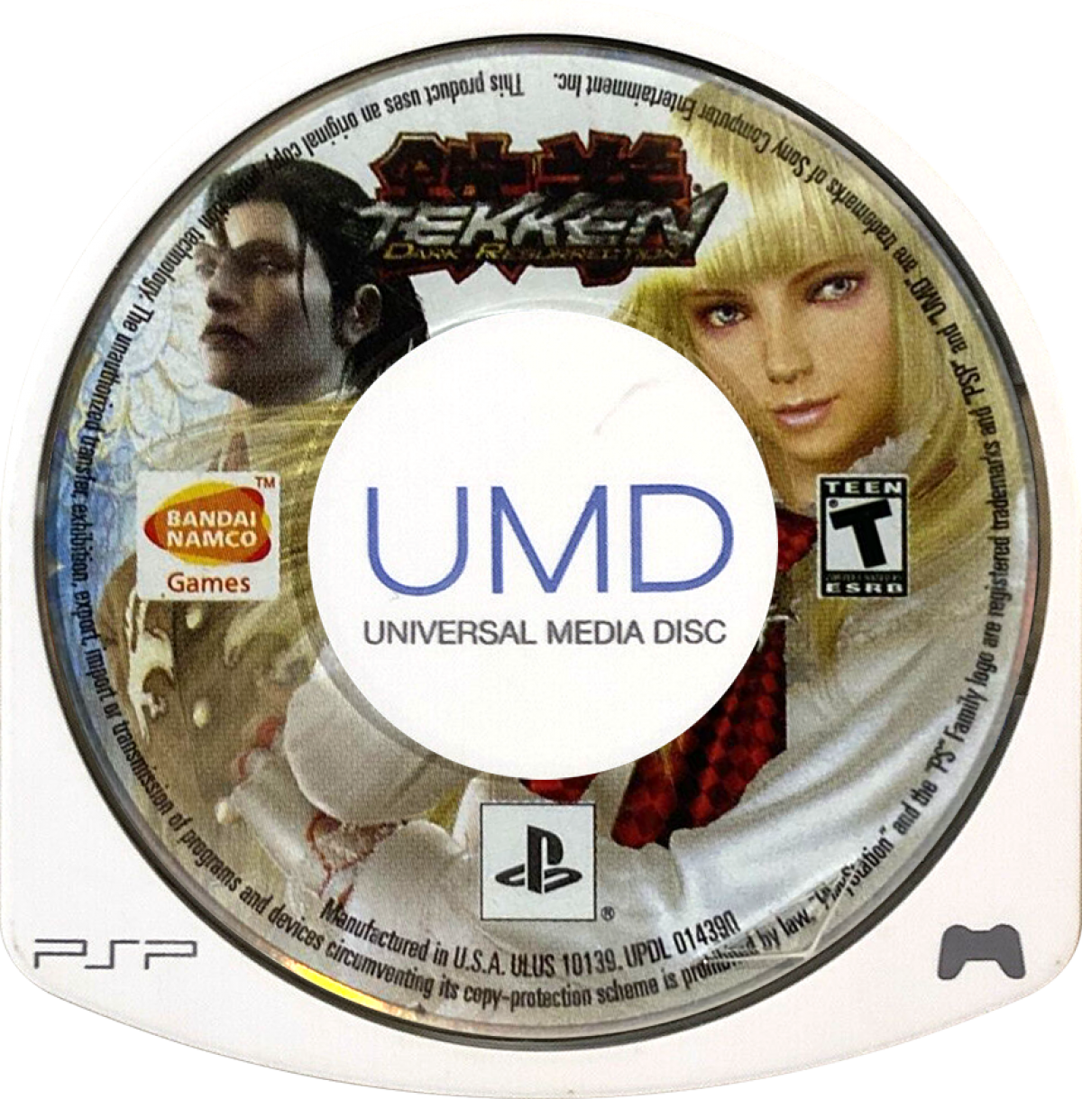 Tekken Dark Resurrection PlayStation Portable PSP video game featuring 3D fighting gameplay iconic Tekken characters martial arts combat special moves combo attacks arena battles competitive matches character customization and classic handheld PlayStation gameplay retro video game collection collectible gaming appeal UMD