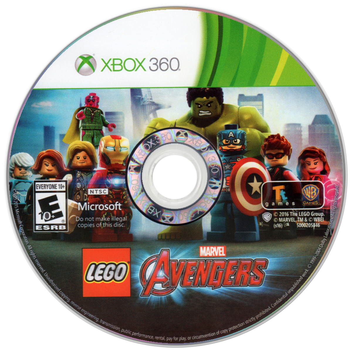 LEGO Marvel's Avengers Xbox 360 X360 video game featuring action adventure gameplay Marvel superheroes Avengers team Iron Man Captain America Thor Hulk Black Widow Hawkeye superpowered combat LEGO building puzzles collectible characters open world exploration villain battles cinematic story missions and classic Xbox 360 superhero gaming retro video game collection collectible gaming appeal disc
