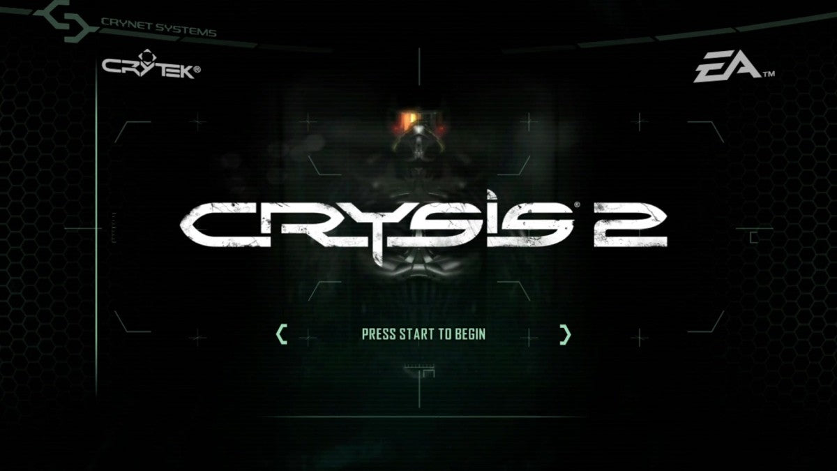 Crysis 2 [Limited Edition] start screen for Xbox 360 (X360) first-person shooter video game