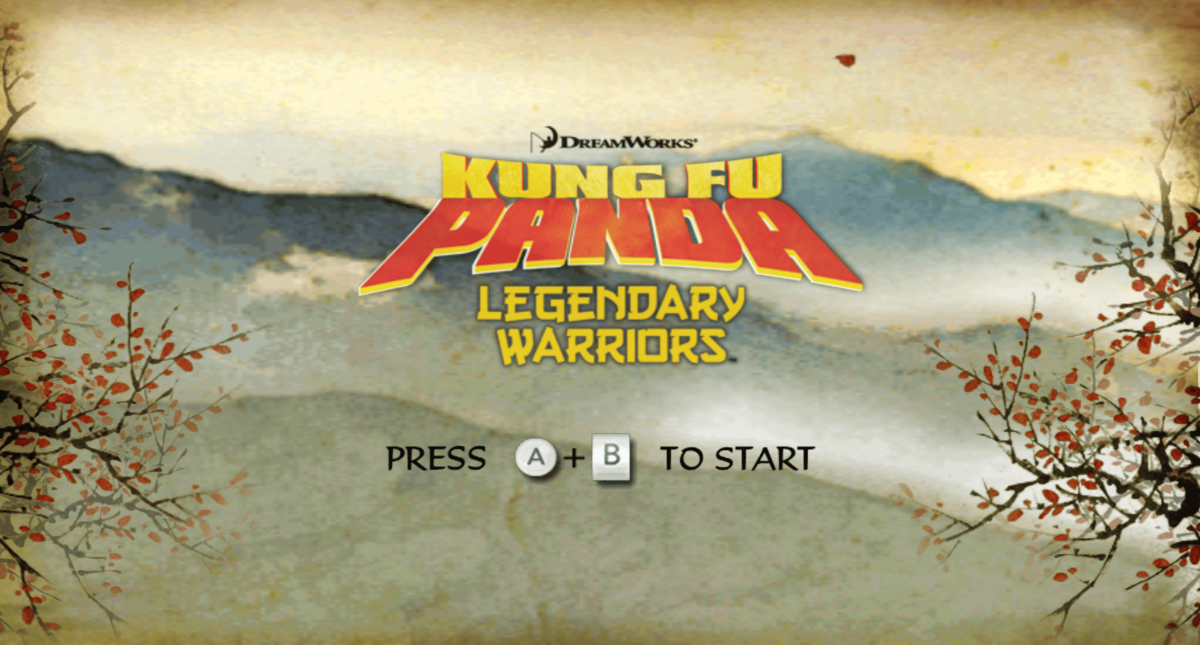 Kung Fu Panda: Legendary Warriors – Nintendo Wii (Wii) martial arts action fighting video game title screen