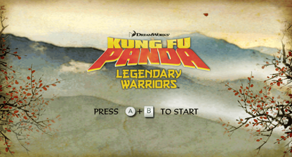 Kung Fu Panda: Legendary Warriors – Nintendo Wii (Wii) martial arts action fighting video game title screen