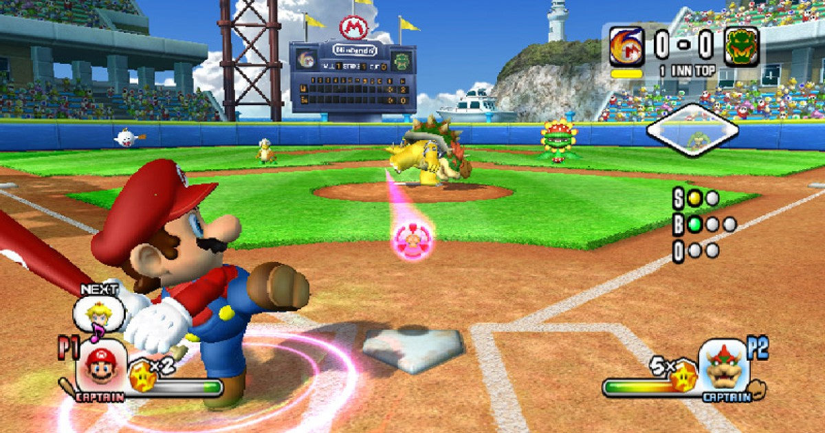 Mario Super Sluggers – Nintendo Wii (Wii) arcade baseball sports multiplayer video game gameplay
