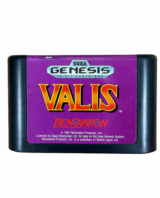 Valis The Fantasm Soldier Sega Genesis GEN for retro video game enthusiasts featuring side scrolling action platforming gameplay anime inspired fantasy adventure sword combat magical abilities challenging enemies colorful stages and collectible gaming appeal cartridge