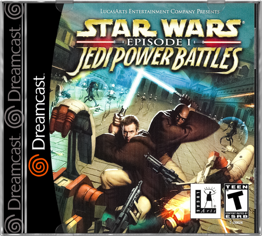 Star Wars: Episode I Jedi Power Battles cover art for Sega Dreamcast (DC) video game