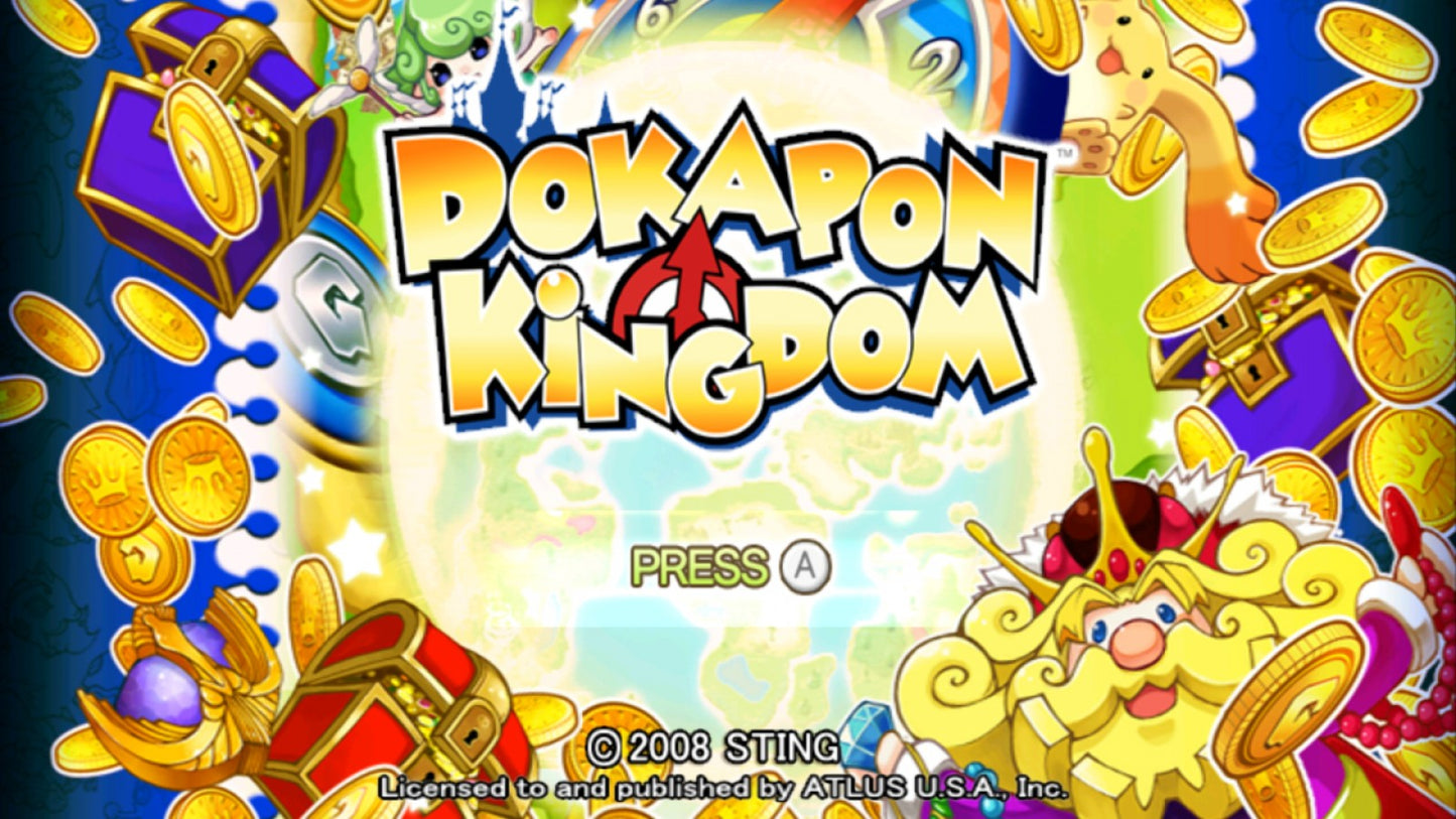 Dokapon Kingdom title screen art for Nintendo Wii (Wii) video game