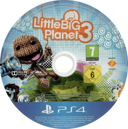 LittleBigPlanet 3 PAL Import PlayStation 4 PS4 for retro video game enthusiasts featuring creative platforming gameplay imaginative puzzle solving cooperative multiplayer adventures customizable characters user generated content tools colorful worlds and collectible gaming appeal disc
