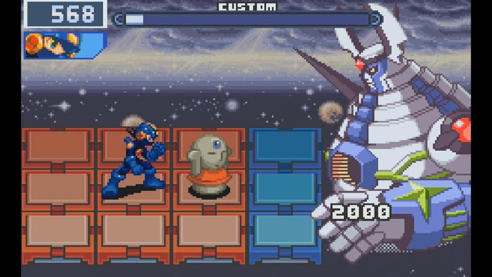 MegaMan Battle Network 4 Blue Moon cartridge for the Game Boy Advance featuring action RPG gameplay with real time grid based battles chip customization story driven missions and MegaMan battling cyber threats in a futuristic world gameplay