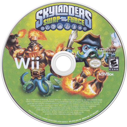 Skylanders Swap Force Nintendo Wii for retro video game enthusiasts featuring action adventure gameplay collectible toy to life mechanics interchangeable character abilities colorful fantasy worlds cooperative play platforming challenges and collectible gaming appeal disc