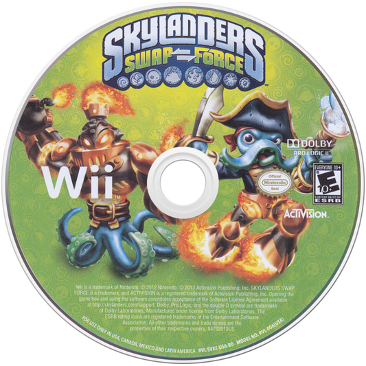 Skylanders Swap Force Nintendo Wii for retro video game enthusiasts featuring action adventure gameplay collectible toy to life mechanics interchangeable character abilities colorful fantasy worlds cooperative play platforming challenges and collectible gaming appeal disc