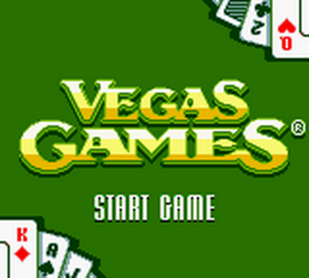 Vegas Games Game Boy Color casino simulation video game title screen