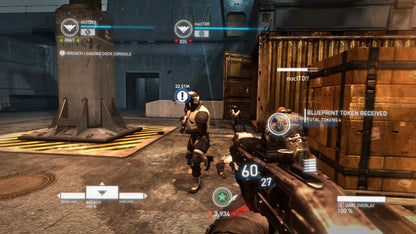 Syndicate Xbox 360 inspired design featuring cyberpunk first person shooter aesthetic futuristic corporate warfare neural chip enhancements high tech dystopian action sci fi combat sleek industrial environments nostalgic EA action presentation gameplay