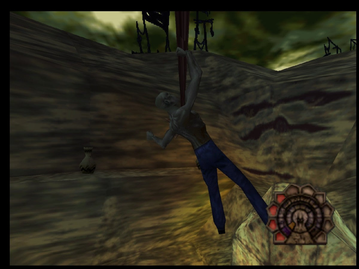 Shadow Man Nintendo 64 N64 video game, game only cartridge, dark action adventure, horror-themed gameplay, classic console title gameplay screenshot