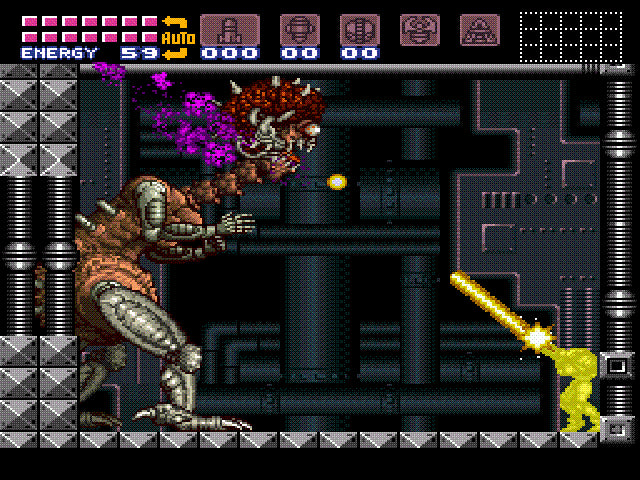 Super Metroid Player’s Choice Super Nintendo SNES video game, action adventure, sci-fi exploration, classic Nintendo title gameplay
