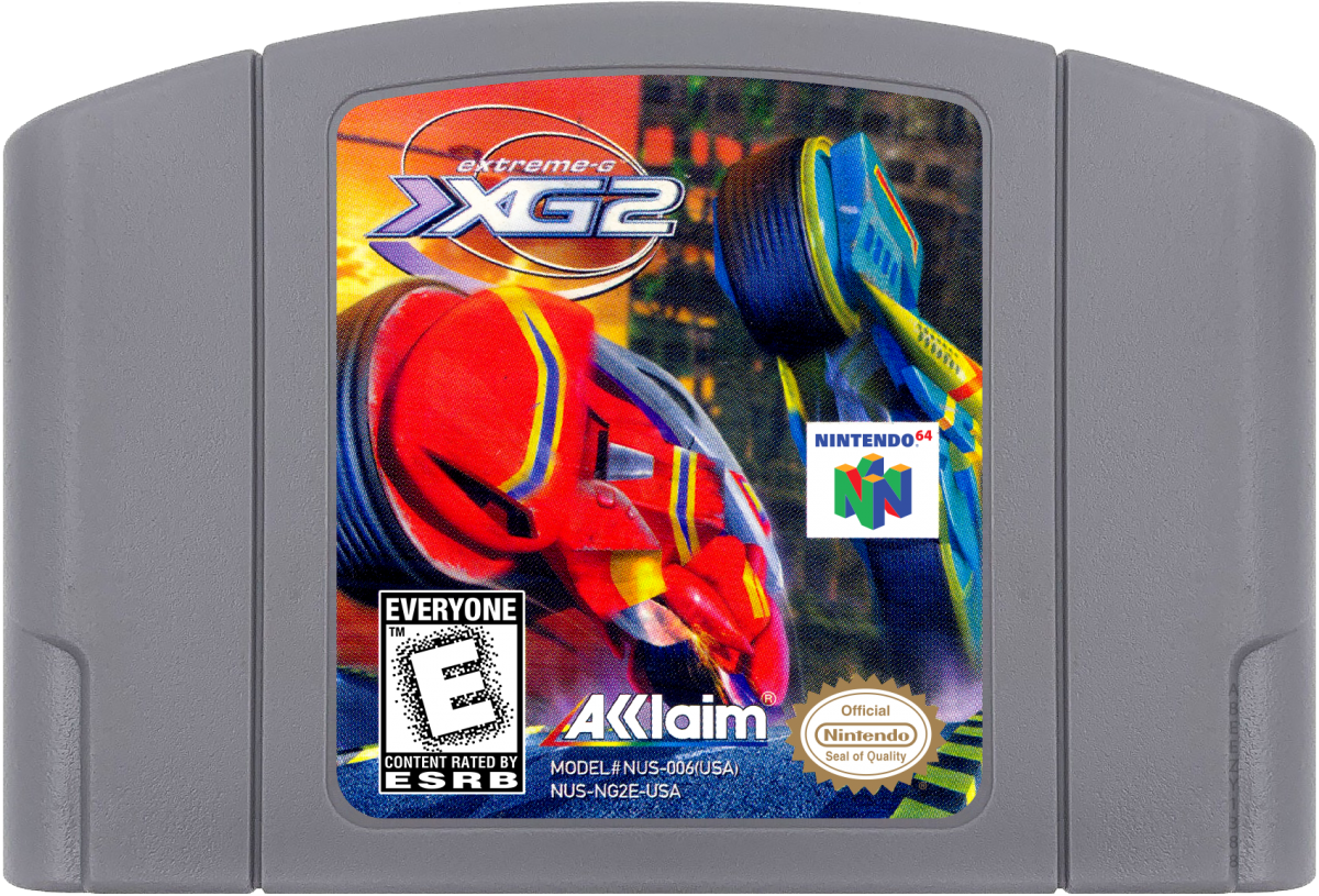 XG2 - Extreme-G cartridge art for Nintendo 64 N64 video game