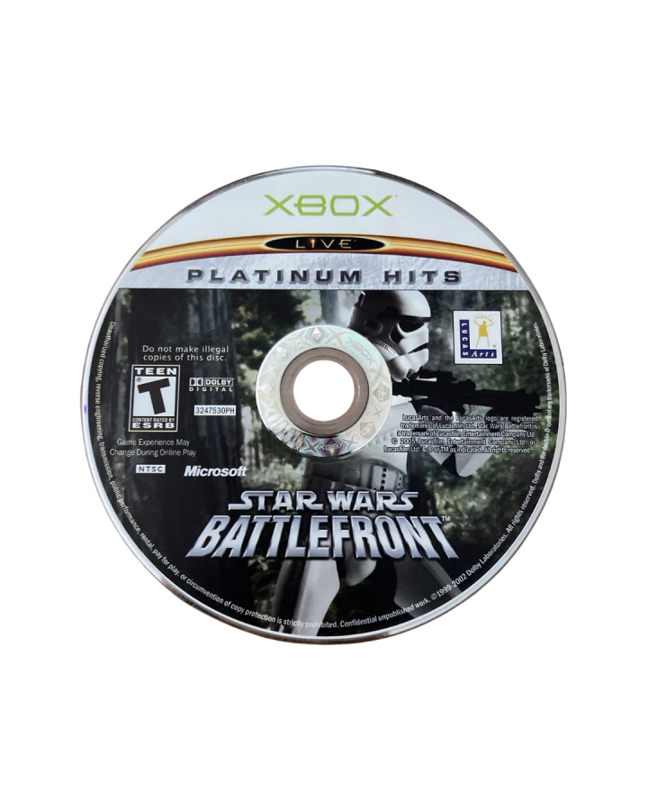 Star Wars Battlefront [Platinum Hits] disc art for Xbox (XBOX) video game  