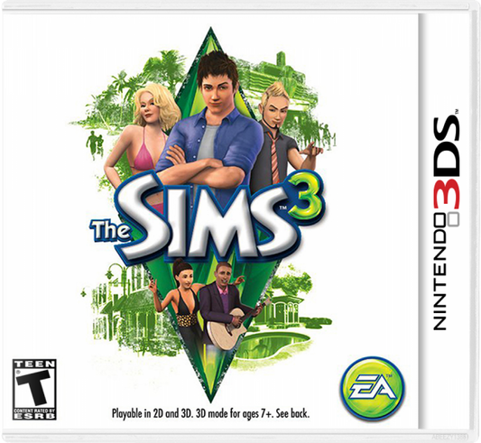 The Sims 3 cover art for Nintendo 3DS (3DS) video game