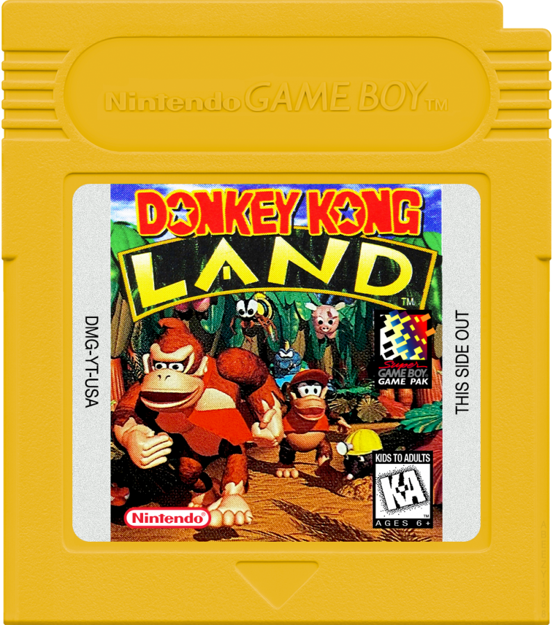 Donkey Kong Land cartridge art for Game Boy (GB) video game