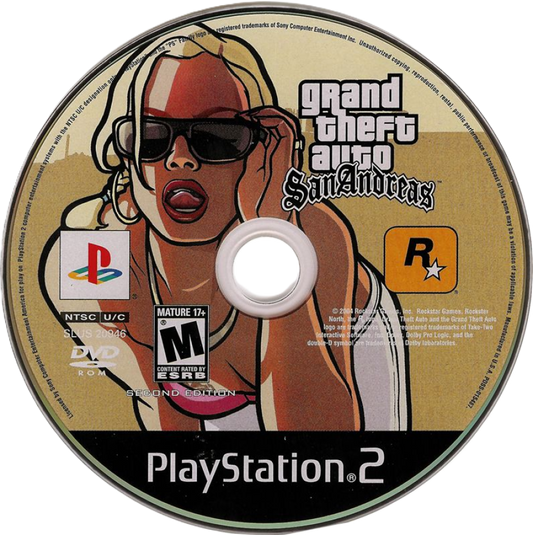 Grand Theft Auto: San Andreas Special Edition disc art for PlayStation 2 (PS2) video game