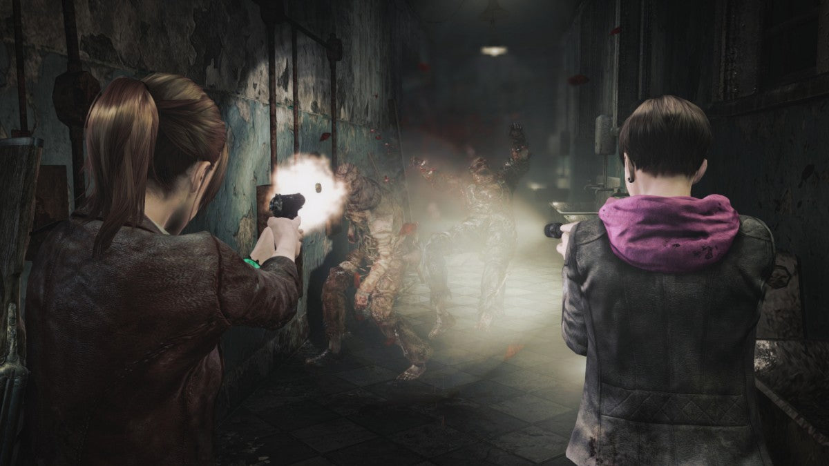 Resident Evil Revelations 2 PlayStation 4 PS4 for survival horror action video game fans featuring Claire Redfield and Barry Burton intense third person combat terrifying enemies dark environments episodic storytelling cooperative gameplay puzzle solving weapon upgrades and immersive bioterrorism adventure collectible gaming appeal gameplay