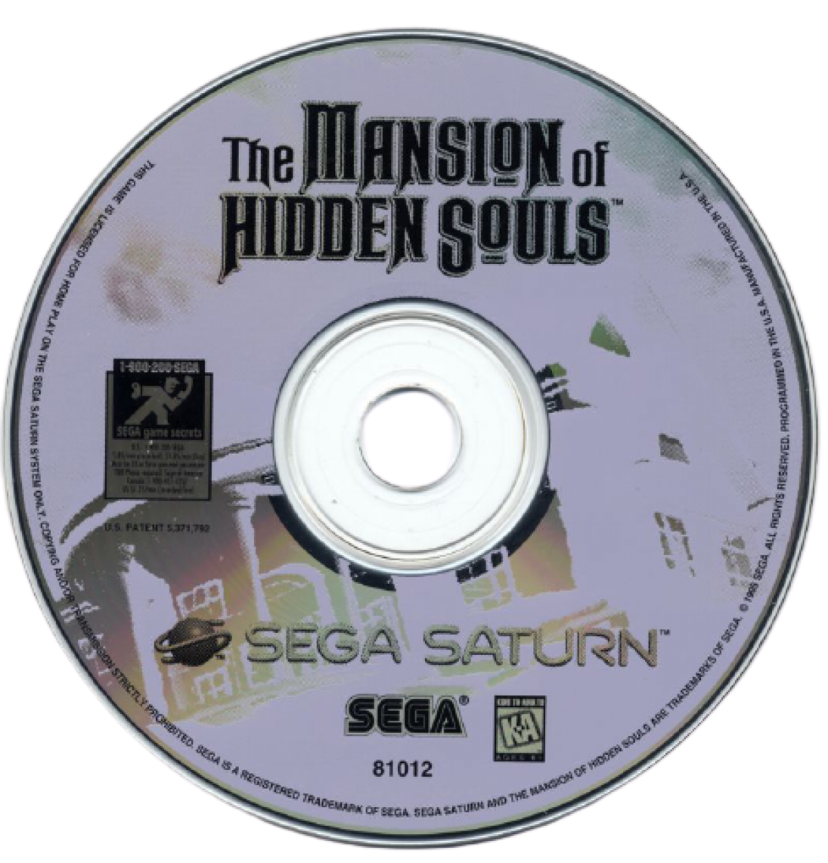 Mansion of Hidden Souls Sega CD first person point and click FMV style adventure game haunted mansion mystery ghost characters puzzle solving atmospheric horror interactive movie gameplay Sega CD software video game title disc 