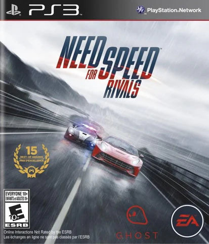 Need for Speed Rivals PlayStation 3 PS3 for racing video game fans featuring high speed street racing open world driving intense police chases exotic sports cars online multiplayer competitive gameplay vehicle customization adrenaline fueled arcade racing collectible gaming appeal cover art