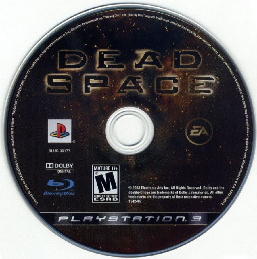 Dead Space disc art for PlayStation 3 (PS3) video games