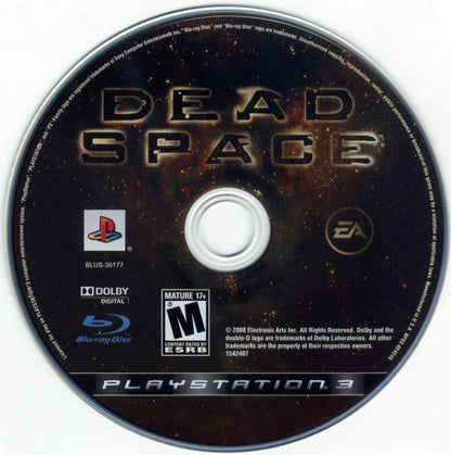 Dead Space disc art for PlayStation 3 (PS3) video games