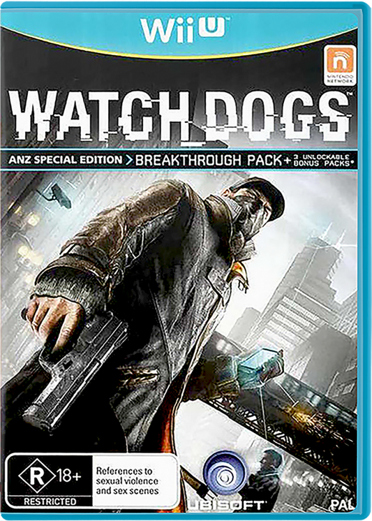 Watch Dogs cover art for Nintendo Wii U (WiiU) video game