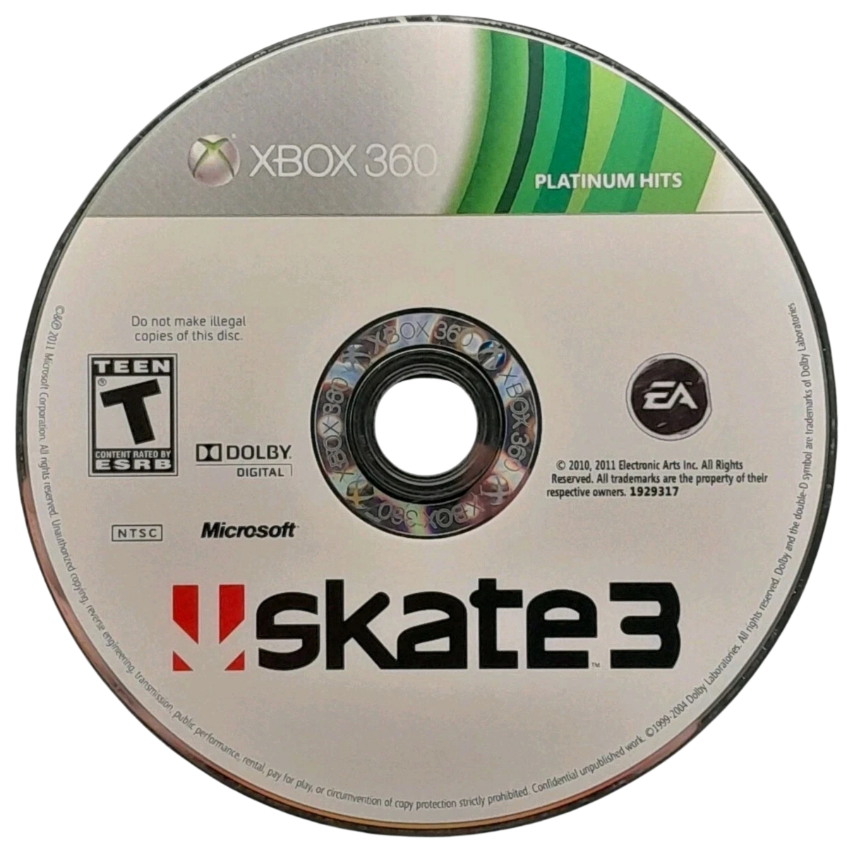 Skate 3 Platinum Hits Xbox 360 skateboarding simulation video game EA Black Box flick-it control scheme Port Carverton open world locations online multiplayer Hall of Meat mode team up contests co-op challenges career progression skate parks create-a-park feature disc