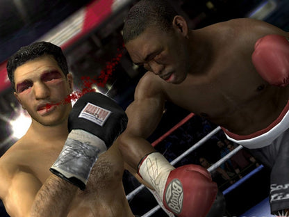 Fight Night Round 2 PS2 Sony PlayStation 2 boxing sports game EA Sports realistic boxing simulation career mode fighter creation punch control system knockout matches heavyweight boxing gameplay retro gaming PlayStation 2 software video game title gameplay