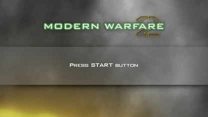 Call of Duty: Modern Warfare 2 start screen for Xbox 360 (X360) first-person shooter video game