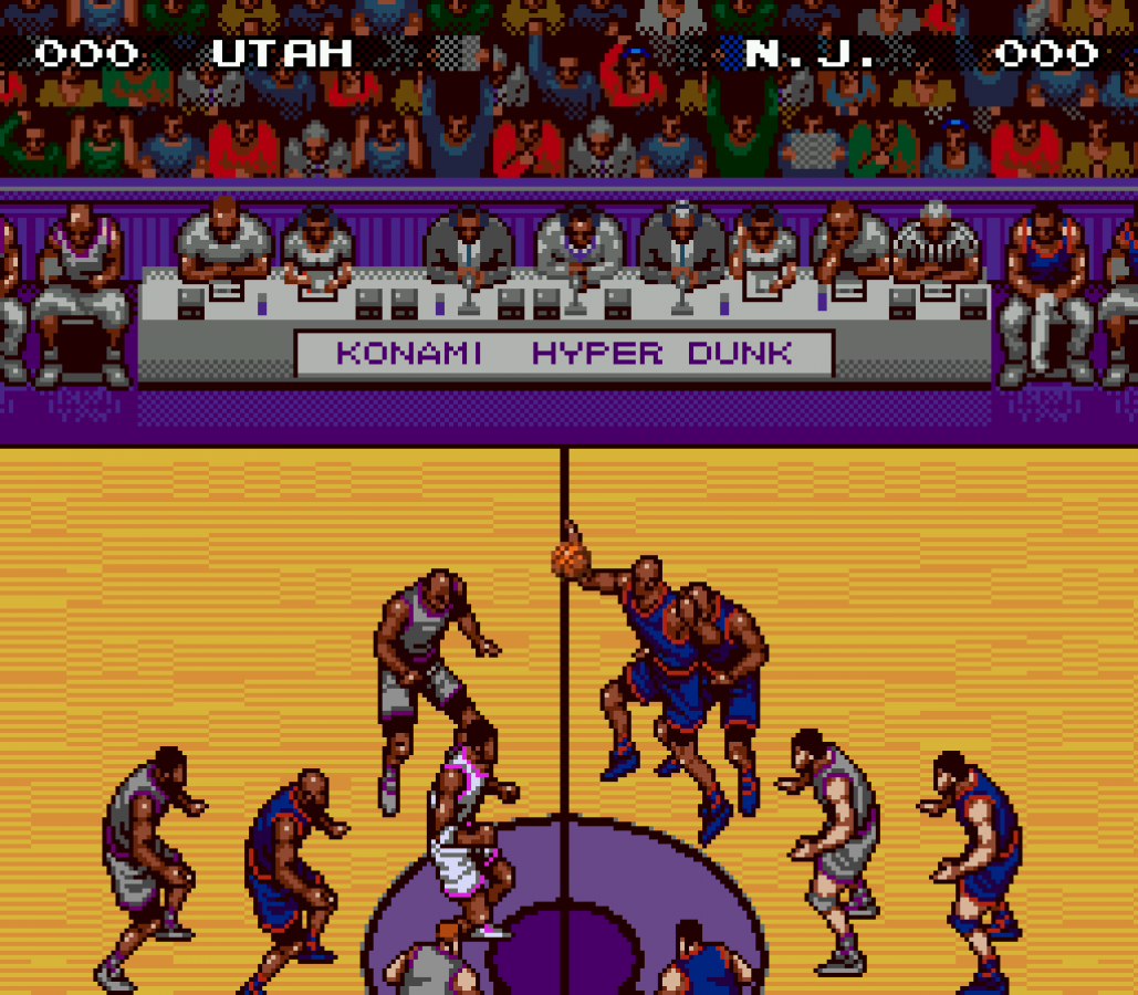 Double Dribble The Playoff Edition Sega Genesis video game, basketball sports action, arcade-style gameplay, retro console title gameplay