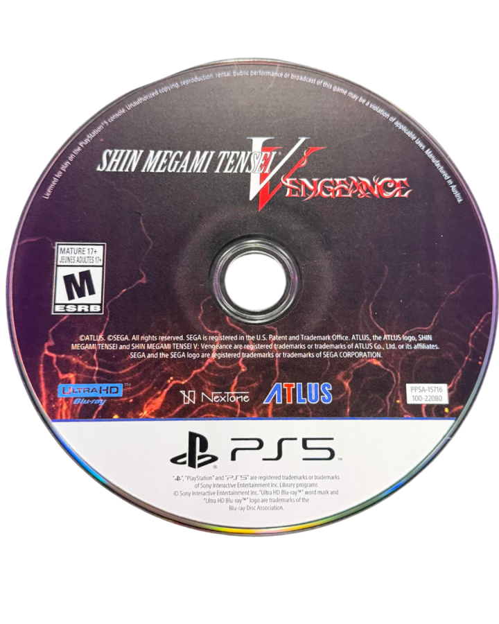 Shin Megami Tensei V Steelbook PS5 role-playing video game disc