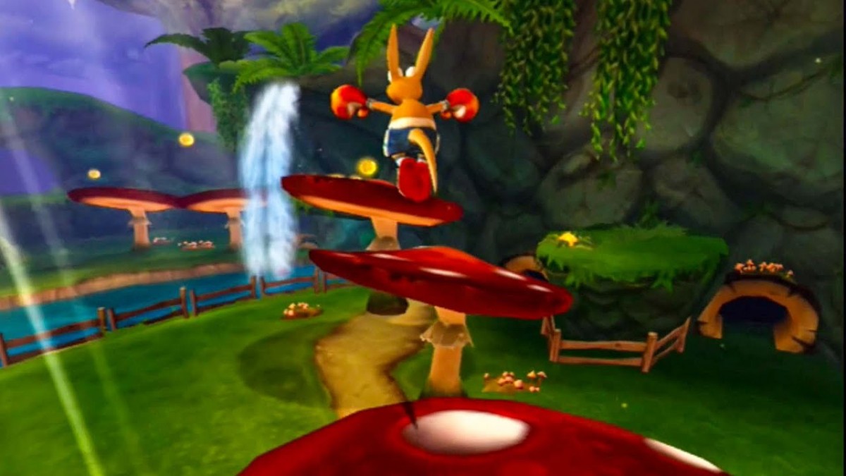 Kao the Kangaroo Round 2 for GameCube featuring colorful 3D platforming action and cartoon style adventure gameplay