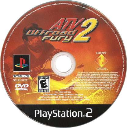 ATV Offroad Fury 2 PlayStation 2 off-road racing video game Sony Computer Entertainment America Rainbow Studios multiple vehicle classes ATVs trucks buggies motorcycles extensive trick system career mode multiplayer split-screen competitive racing championship events freestyle competitions diverse track environments desert mud terrain vehicle upgrades unlockable content progressive difficulty racing simulation arcade style off-road motorsport disc