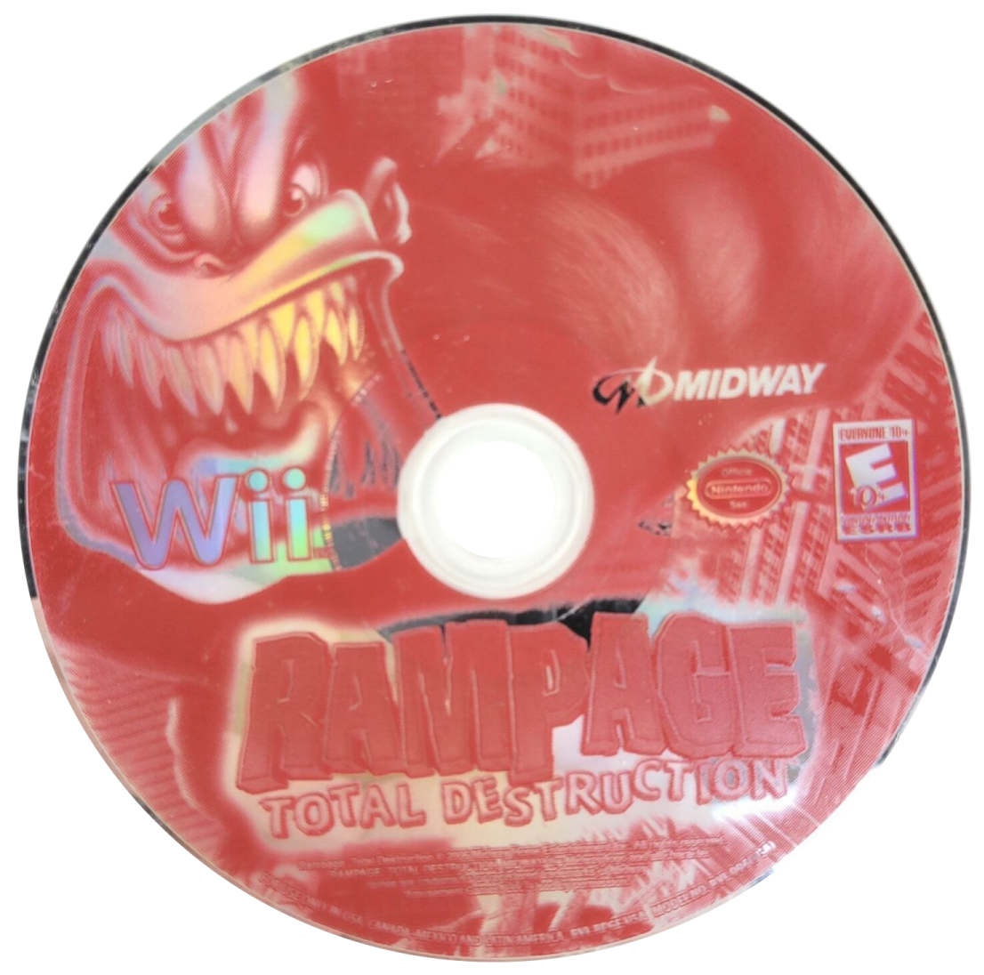 Rampage: Total Destruction – Nintendo Wii (Wii) monster destruction arcade action video game disc