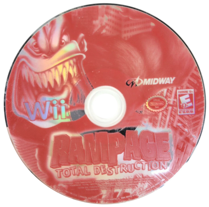 Rampage: Total Destruction – Nintendo Wii (Wii) monster destruction arcade action video game disc