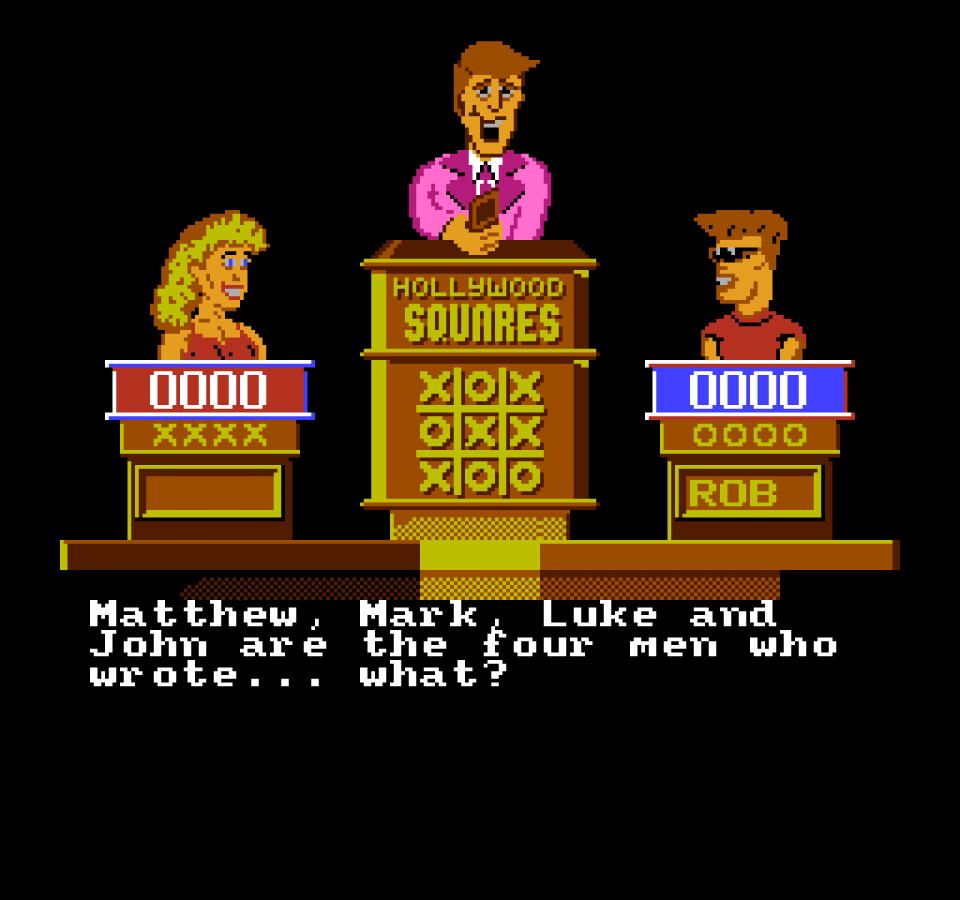 Hollywood Squares gameplay image for Nintendo Entertainment System (NES) retro video game