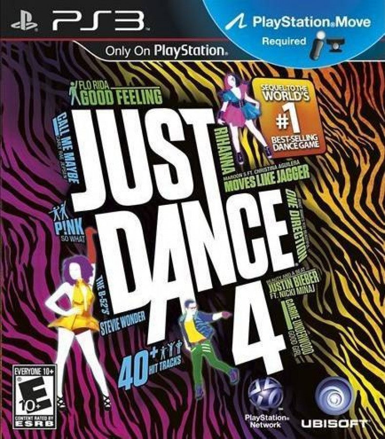 Just Dance 4 cover art for PlayStation 3 PS3 video game