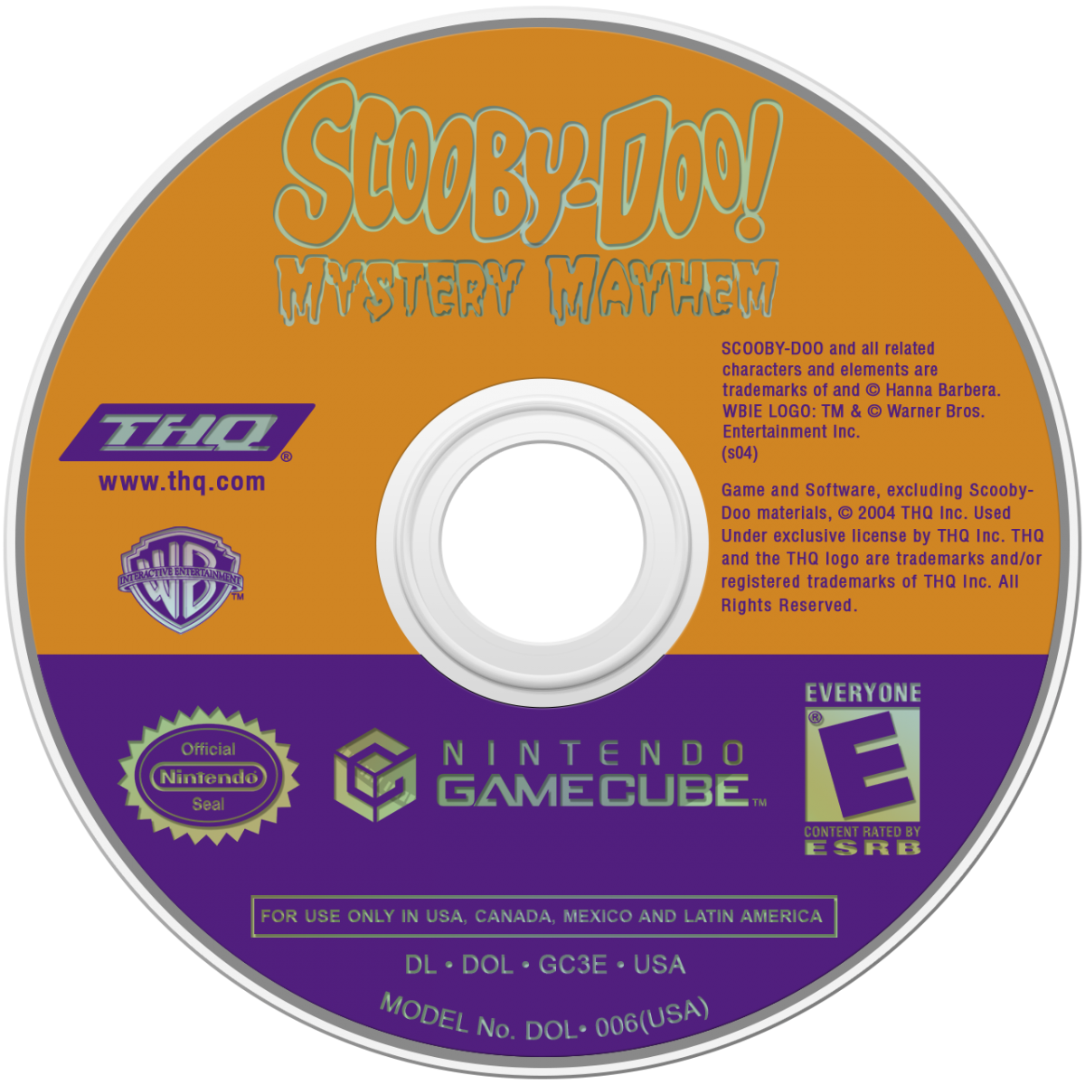Scooby-Doo Mystery Mayhem GameCube game featuring cartoon-style adventure gameplay with puzzle solving and spooky mysteries disc