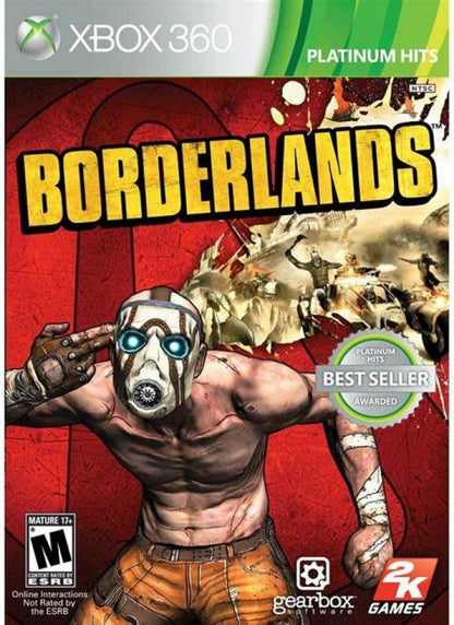Borderlands [Platinum Hits] cover art for Xbox 360 (X360) first-person shooter role-playing video game