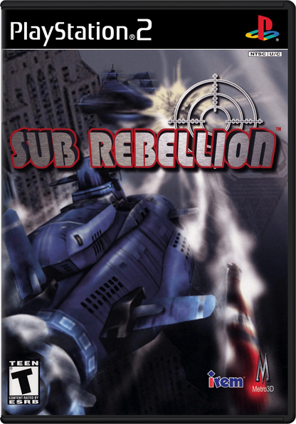 Sub Rebellion PlayStation 2 PS2 retro video game submarine combat simulator cover art (2002)