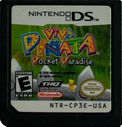 Viva Piñata Pocket Paradise for Nintendo DS, cartridge for a life simulation video game with garden management, creature collecting, resource management, and colorful casual gameplay