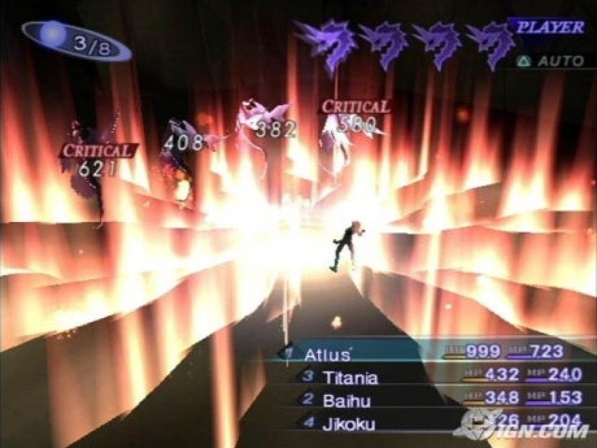 Shin Megami Tensei Nocturne PlayStation 2 PS2 for role playing video game fans featuring turn based combat demon recruitment and fusion post apocalyptic Tokyo exploration challenging dungeon crawling strategic gameplay deep storytelling iconic Atlus JRPG adventure collectible gaming appeal gameplay