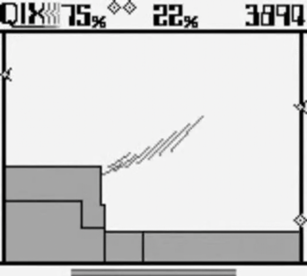 Qix gameplay for Game Boy (GB) video game 