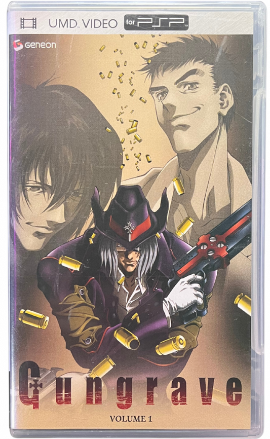 Gungrave Volume 1 UMD Movie PlayStation Portable PSP for anime and retro video game enthusiasts featuring action packed crime drama storytelling intense gun battles futuristic sci fi themes iconic characters collectible UMD format entertainment and collectible gaming appeal cover art 