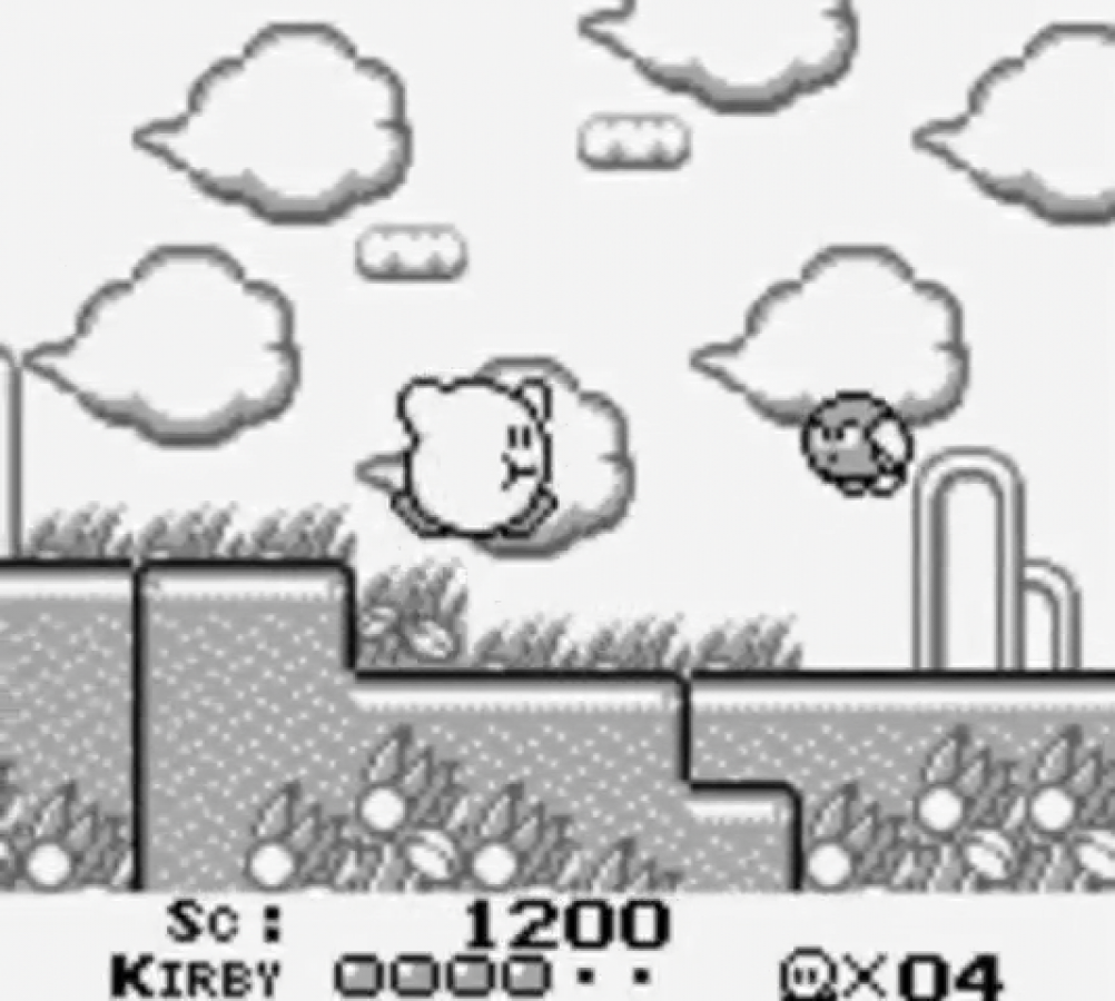 Kirby's Dream Land gameplay for Game Boy (GB) video game 