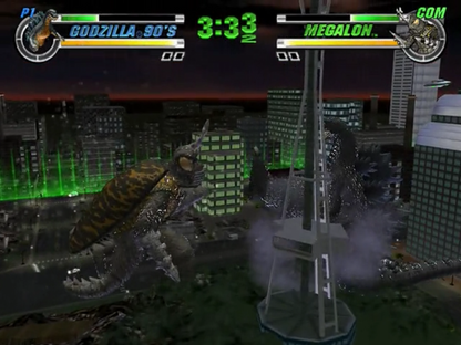 Godzilla: Destroy All Monsters Melee gameplay for GameCube (GC) fighting action video game